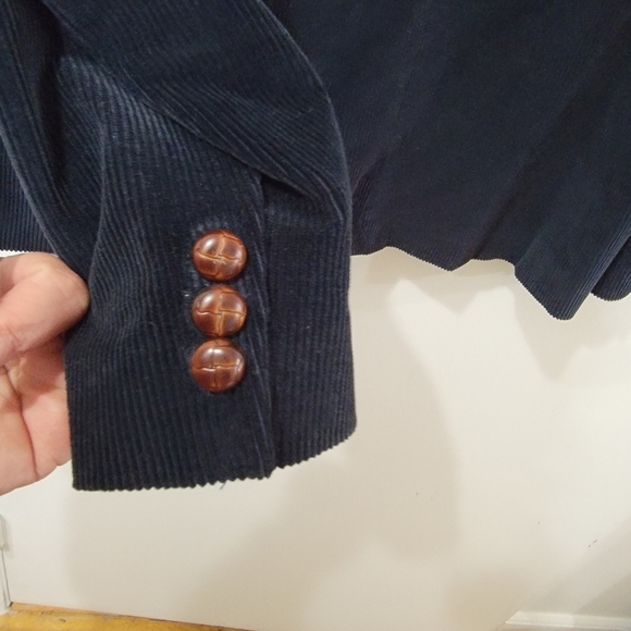 Bridle and Bit Corduroy Jacket Dark Blue Riding Size 11 - Picture 6 of 16